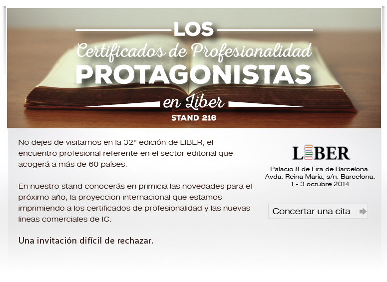 Los certificados de profesionalidad en la Feria Internacional del Libro de Barcelona
