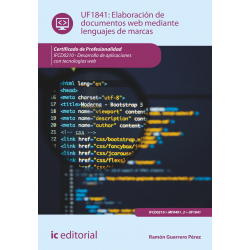 Elaboración de documentos web mediante lenguajes de marcas UF1841