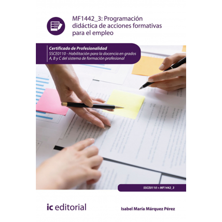 Programación didáctica de acciones formativas para el empleo. SSCE0110
