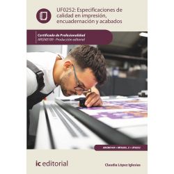 Especificaciones de calidad en impresión, encuadernación y acabados UF0252