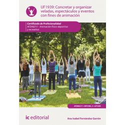 Concretar y organizar veladas, espectáculos y eventos con fines de animación. UF1939 