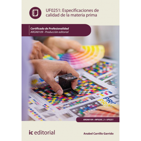 Especificaciones de calidad de la materia prima UF0251