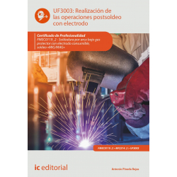 Realización de las operaciones postsoldeo con electrodo UF3003