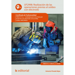 Realización de las operaciones previas al soldeo con electrodo UF2998