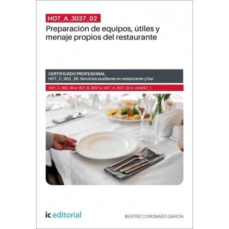 HOT_A_3037_02. Preparación de equipos, útiles y menaje propios del restaurante