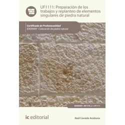 Preparación de los trabajos y replanteo de elementos singulares de piedra natural UF1111