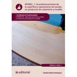 Acondicionamiento de la superficie y operaciones de secado en productos de carpintería y mueble. MAMD0109 