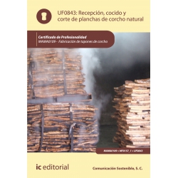 Recepción, cocido y corte de planchas de corcho natural. MAMA0109