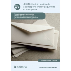 Gestión auxiliar de la correspondencia y paquetería en la empresa. ADGG0408