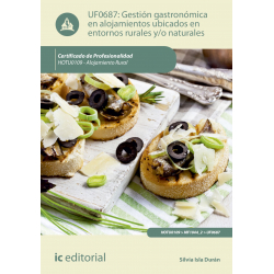 Gestión gastronómica en alojamientos ubicados en entornos rurales y/o naturales. HOTU0109