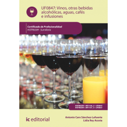 Vinos, otras bebidas alcohólicas, aguas, cafés e infusiones. UF0847